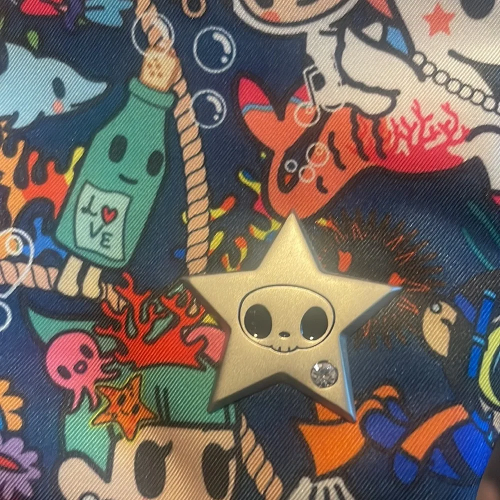 JU-JU-BE X TokiDoki Sea Punk Be Quick bag.13” strap will convert bag to wristlet